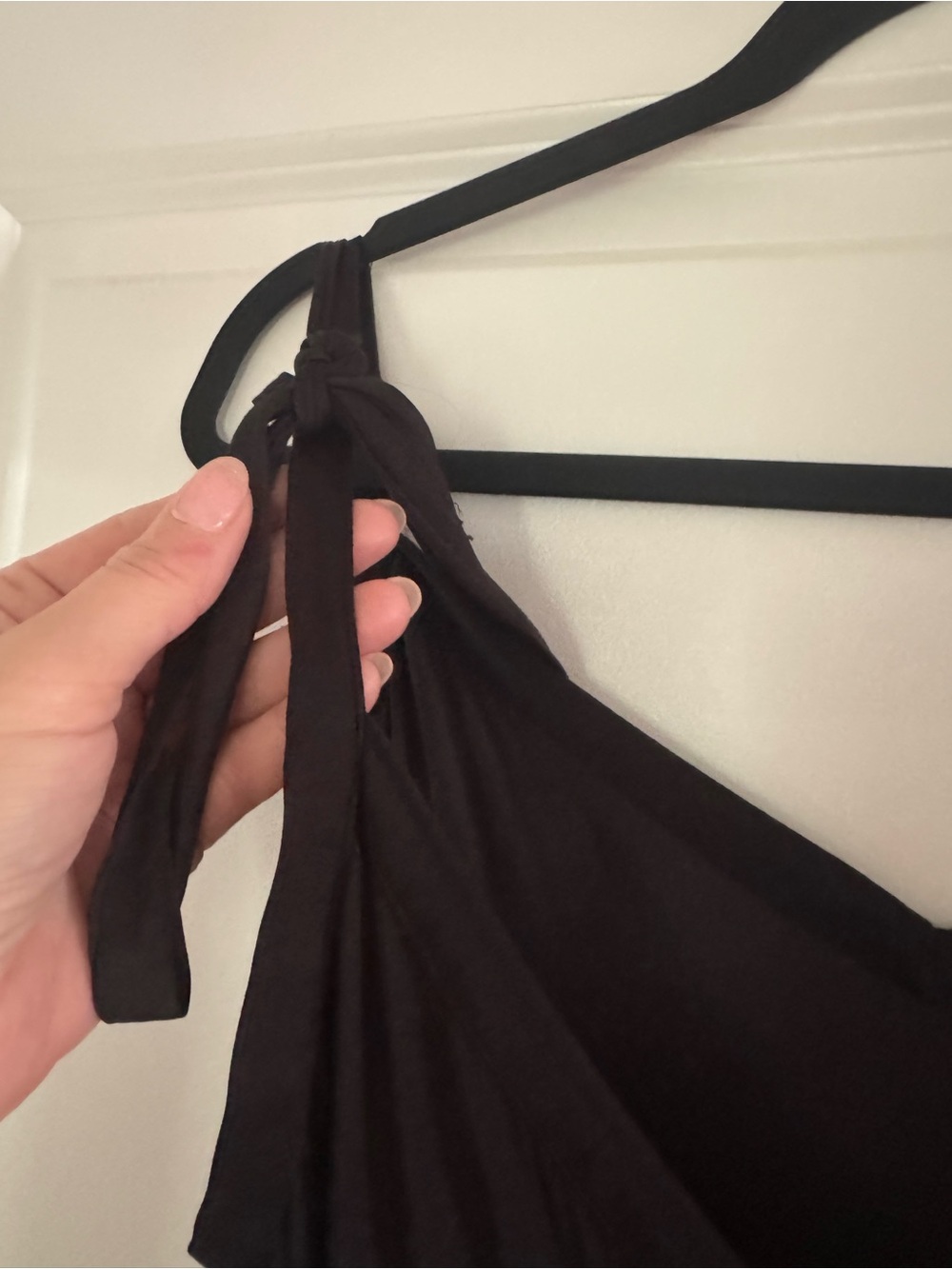 Zara Black Satin Tie-Shoulder Camisole - Picture 3 of 3